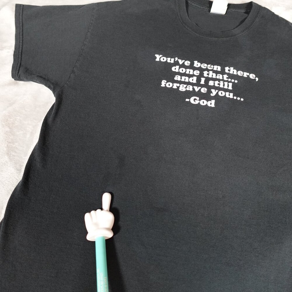 Vintage You’ve Been There Done That God T Shirt Mens XL Faded Black READ - Picture 3 of 8